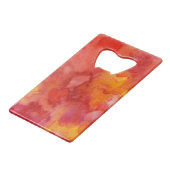 水彩画の絵画の背景 クレジットカード栓抜き (裏面アングル)