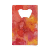 水彩画の絵画の背景 クレジットカード栓抜き (裏面)