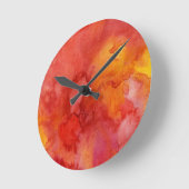 水彩画の絵画の背景 ラウンド壁時計 (傾斜)