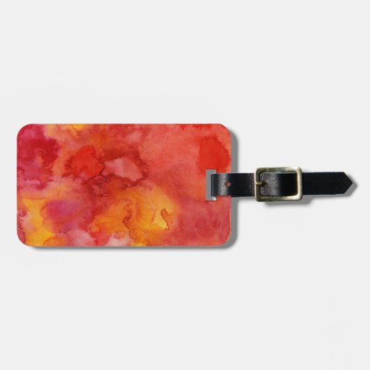 水彩画の絵画の背景 ラゲッジタグ (正面横)