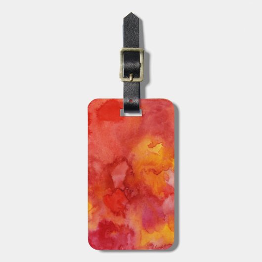 水彩画の絵画の背景 ラゲッジタグ (正面縦)