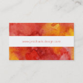 水彩画の絵画の背景 名刺 (裏面)