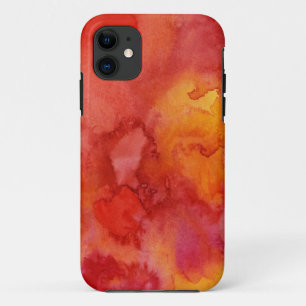 水彩画の絵画の背景 iPhone 11 ケース