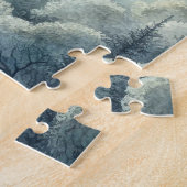 水彩画の絶叫フクロウ ジグソーパズル (側面)