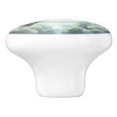 水彩画の絶叫フクロウ セラミックノブ (側面)