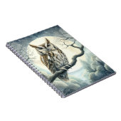 水彩画の絶叫フクロウ ノートブック (右側)