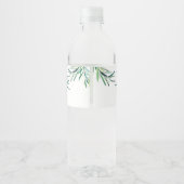 水彩画の緑の草木の水差しのラベル ペットボトルラベル (裏面)