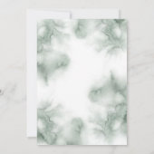 水彩画の緑の草木|のユーカリの婚約パーティ 招待状 (裏面)