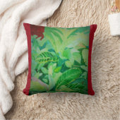 水彩画の緑豊かなジャングルのパナマ家 クッション (ブランケット)