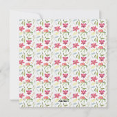 水彩画の繊細なイースターうさぎと卵 シーズンカード (裏面)