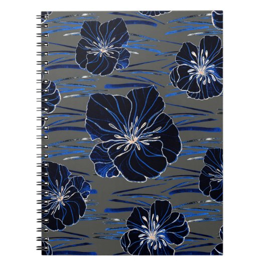 水彩画の美しいシームレスパターン ノートブック (正面)