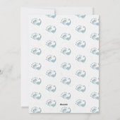 水彩画の群葉の孔雀の羽のリースの写真 シーズンカード (裏面)