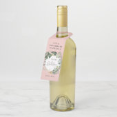 水彩画の群葉の第30誕生会の装飾 ボトルネックタグ (アングル)