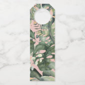 水彩画の群葉の第30誕生会の装飾 ボトルネックタグ (裏面)