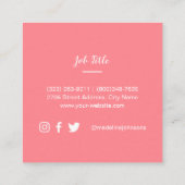 水彩画の群葉 スクエア名刺 (裏面)