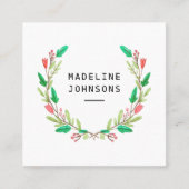 水彩画の群葉 スクエア名刺 (正面)