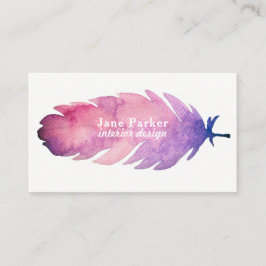 水彩画の羽 名刺