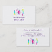 水彩画の羽 名刺 (正面/裏面)