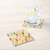 水彩画の背景 スクエアペーパーコースター (インサイチュ)