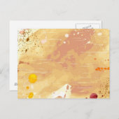 水彩画の背景 ポストカード (正面/裏面)