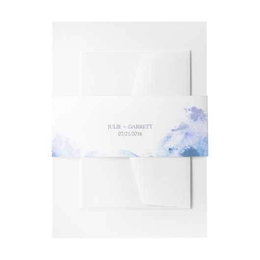 水彩画の腹は結婚式招待状にバンドを付けます 招待状ベリーバンド (正面例)