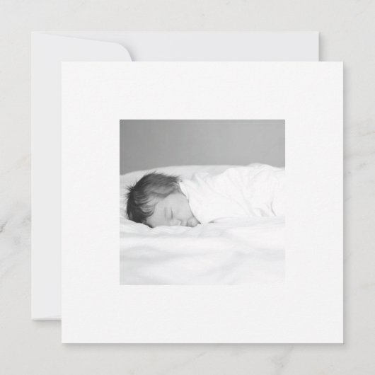 水彩画の航海のないかりの女の赤ちゃんの発表 案内状 (裏面)