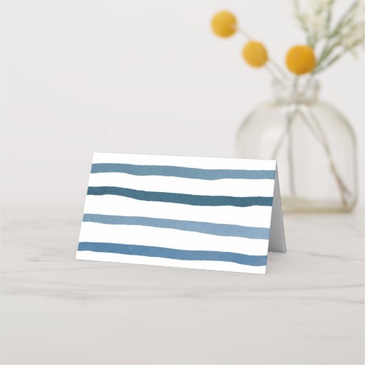 水彩画の航海をテーマにしたブライダルシャワーまたは結婚式 プレイスカード (裏面)