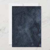 水彩画の航海アンカー ストライプ 海のウェディング 招待状 (裏面)