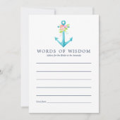 水彩画の航海 フローラル ブライダルシャワー アドバイス 招待状 (正面)