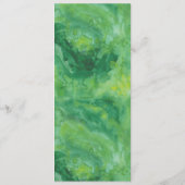 水彩画の色彩の鮮やかな花の結婚式メニューカード メニュー (裏面)