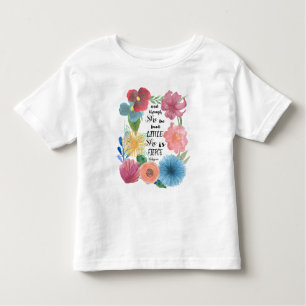 水彩画の花とのシェークスピアの激しい引用文 トドラーTシャツ