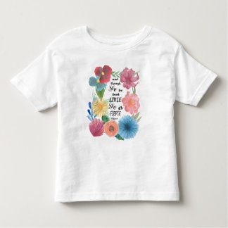 水彩画の花とのシェークスピアの激しい引用文 トドラーTシャツ