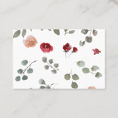 水彩画の花のウェディングプランナーの名刺 名刺 (裏面)