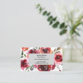 水彩画の花のカスタムな名刺 プレイスカード (スタンド正面)