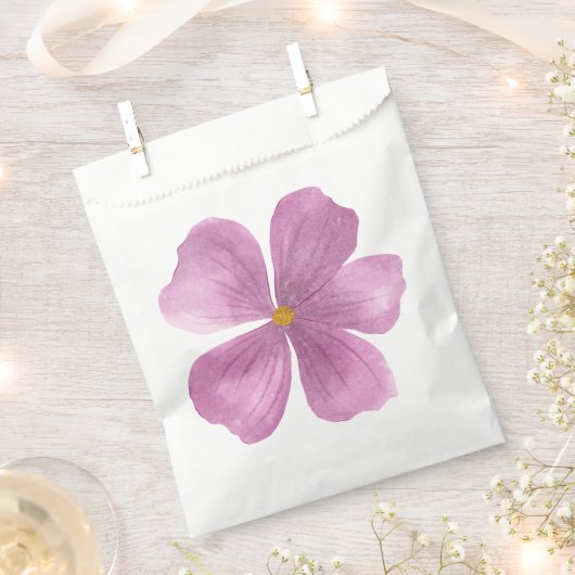 水彩画の花のギブバッグ フェイバーバッグ (クリップ留めされた状態)