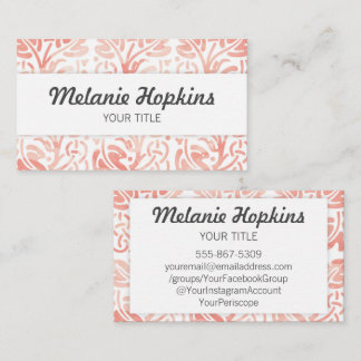 水彩画の花のタイルパターン地球の名刺 名刺