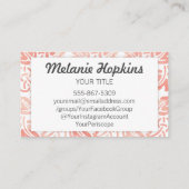 水彩画の花のタイルパターン地球の名刺 名刺 (裏面)