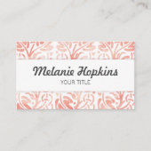 水彩画の花のタイルパターン地球の名刺 名刺 (正面)