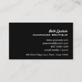 水彩画の花のファッションのイラストレーションのマネキン 名刺 (裏面)