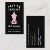 水彩画の花のファッションのイラストレーションのマネキン 名刺 (正面/裏面)