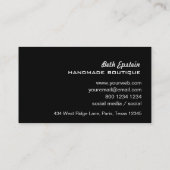 水彩画の花のファッションのイラストレーションのマネキン 名刺 (裏面)