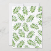 水彩画の花のフラミンゴのベビーシャワーの招待状 招待状 (裏面)