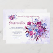 水彩画の花のプロテアの招待状 招待状 (正面/裏面)