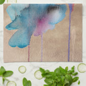 水彩画の花のモダンな花の芸術のデザイン キッチンタオル (折り畳み)