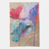 水彩画の花のモダンな花の芸術のデザイン キッチンタオル (縦)