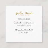 水彩画の花の名刺 スクエア名刺 (裏面)