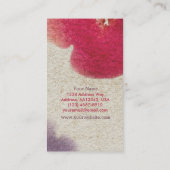 水彩画の花の名刺 名刺 (裏面)