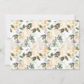 水彩画の花の女の子の誕生 案内状 (裏面)