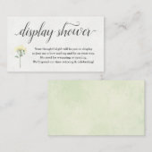 水彩画の花の展示のシャワーの招待状の挿入物 エンクロージャーカード (正面/裏面)