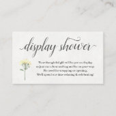 水彩画の花の展示のシャワーの招待状の挿入物 エンクロージャーカード (正面)